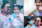 sneha reddy allu arjun, allu arjun for holi 2019, in pics allu arjun s adorable moments with family for holi is too cute to miss, Neha reddy