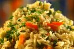 Brown Rice Pulao, brown pulao recipe, healthy brown rice pulao recipe, Dry peas chaat recipe