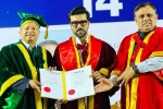 Ram Charan Doctorate, Ram Charan Doctorate, ram charan felicitated with doctorate in chennai, University