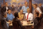 Trump, Leslie Stahl, trump mocked over white house painting, Iced tea Trump, Leslie Stahl, trump mocked over white house painting, Iced tea